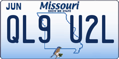 MO license plate QL9U2L