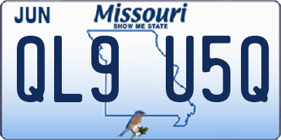 MO license plate QL9U5Q