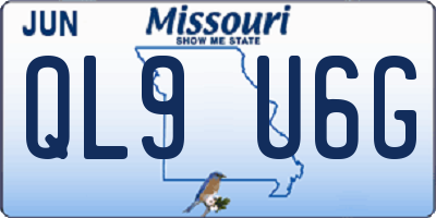 MO license plate QL9U6G