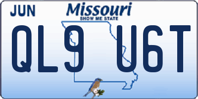 MO license plate QL9U6T