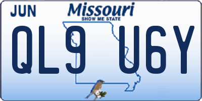 MO license plate QL9U6Y