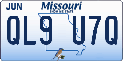 MO license plate QL9U7Q