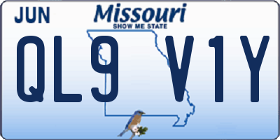MO license plate QL9V1Y