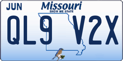 MO license plate QL9V2X
