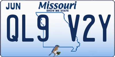 MO license plate QL9V2Y