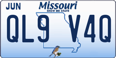 MO license plate QL9V4Q