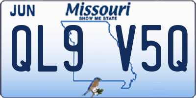 MO license plate QL9V5Q