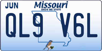 MO license plate QL9V6L