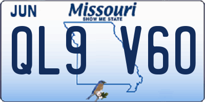 MO license plate QL9V6O