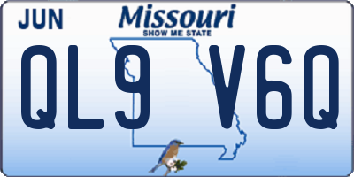 MO license plate QL9V6Q