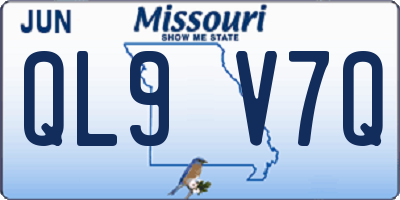 MO license plate QL9V7Q