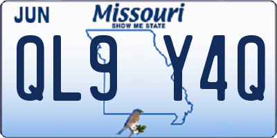 MO license plate QL9Y4Q