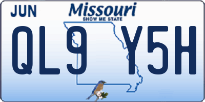 MO license plate QL9Y5H