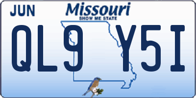MO license plate QL9Y5I