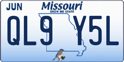 MO license plate QL9Y5L