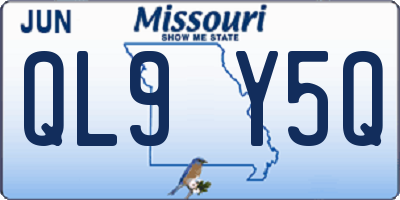 MO license plate QL9Y5Q