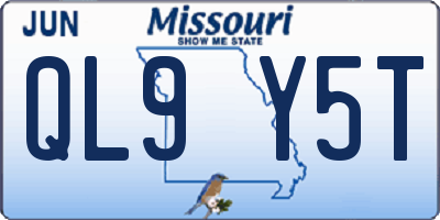 MO license plate QL9Y5T