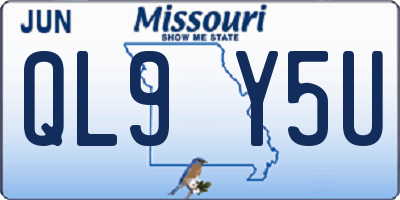 MO license plate QL9Y5U