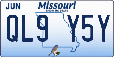 MO license plate QL9Y5Y