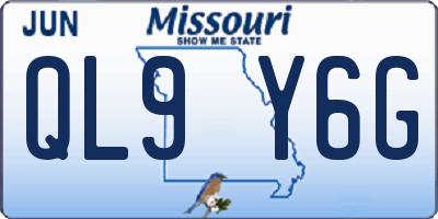 MO license plate QL9Y6G