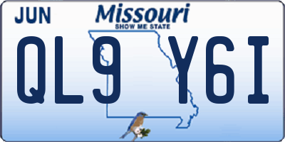 MO license plate QL9Y6I