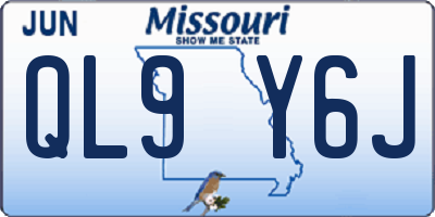 MO license plate QL9Y6J