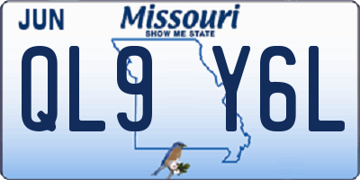 MO license plate QL9Y6L