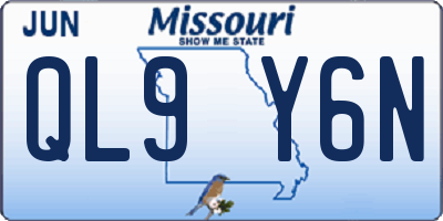 MO license plate QL9Y6N
