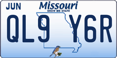 MO license plate QL9Y6R