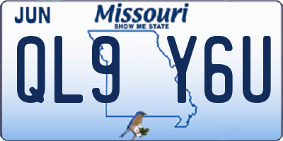 MO license plate QL9Y6U