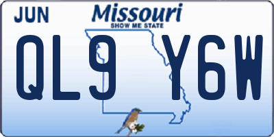MO license plate QL9Y6W