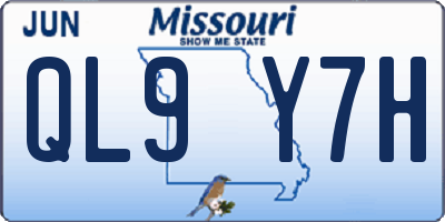 MO license plate QL9Y7H