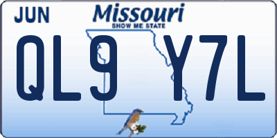MO license plate QL9Y7L