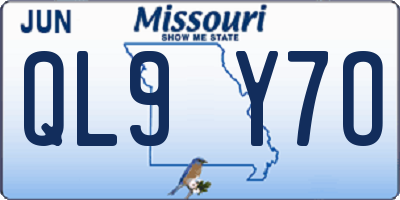 MO license plate QL9Y7O