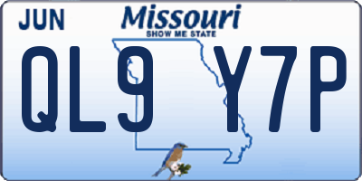 MO license plate QL9Y7P