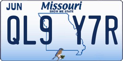 MO license plate QL9Y7R
