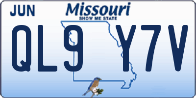 MO license plate QL9Y7V
