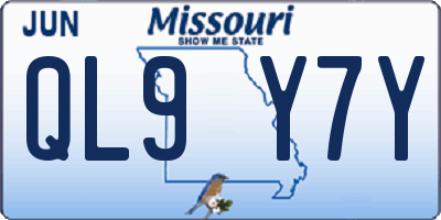 MO license plate QL9Y7Y
