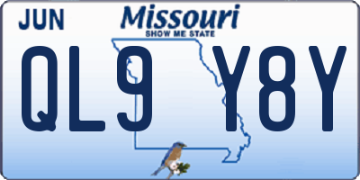 MO license plate QL9Y8Y