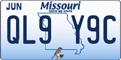 MO license plate QL9Y9C