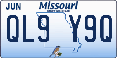 MO license plate QL9Y9Q