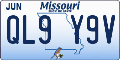 MO license plate QL9Y9V
