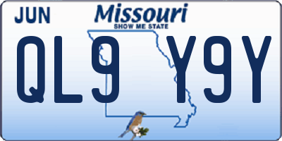 MO license plate QL9Y9Y