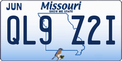 MO license plate QL9Z2I