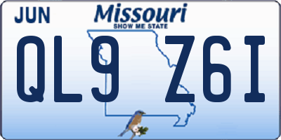 MO license plate QL9Z6I