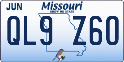 MO license plate QL9Z6O