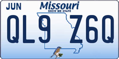 MO license plate QL9Z6Q