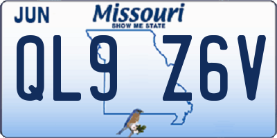 MO license plate QL9Z6V
