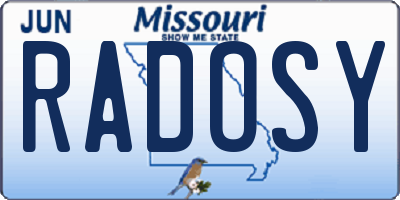 MO license plate RADOSY
