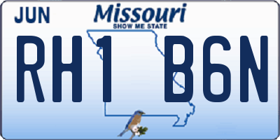 MO license plate RH1B6N